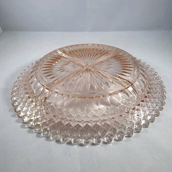 Anchor Hocking Miss America Pink Depression Glass Divided Relish Dish - Picture 3 of 5